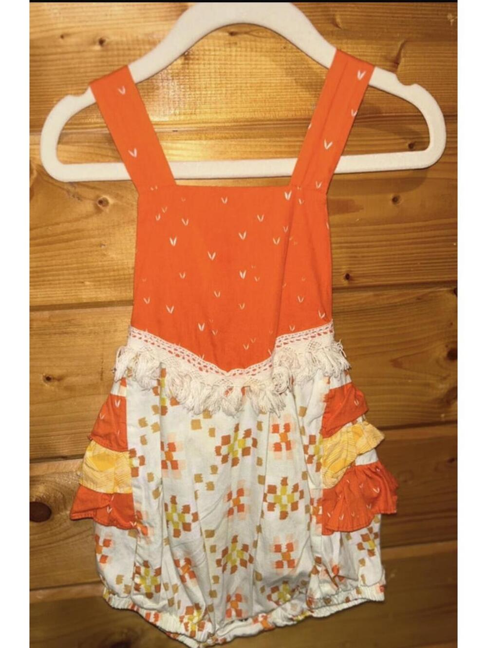 Ricrac and ruffles romper